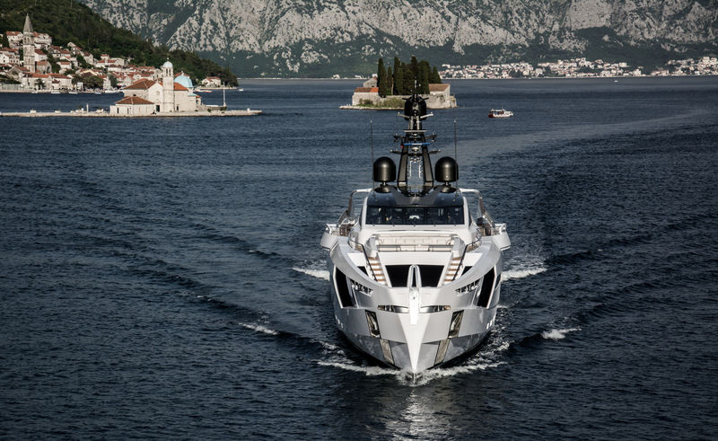 Aurora cruising in the Bay of Kotor
