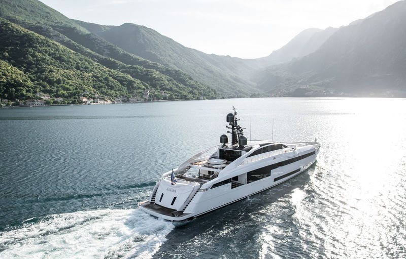 Aurora cruising in the Bay of Kotor