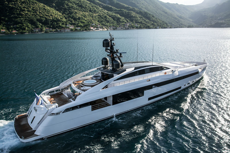 Aurora cruising in the Bay of Kotor