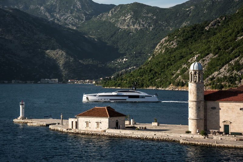 Aurora cruising in the Bay of Kotor