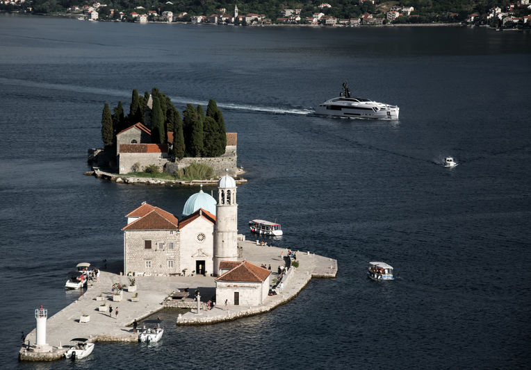 Aurora cruising in the Bay of Kotor
