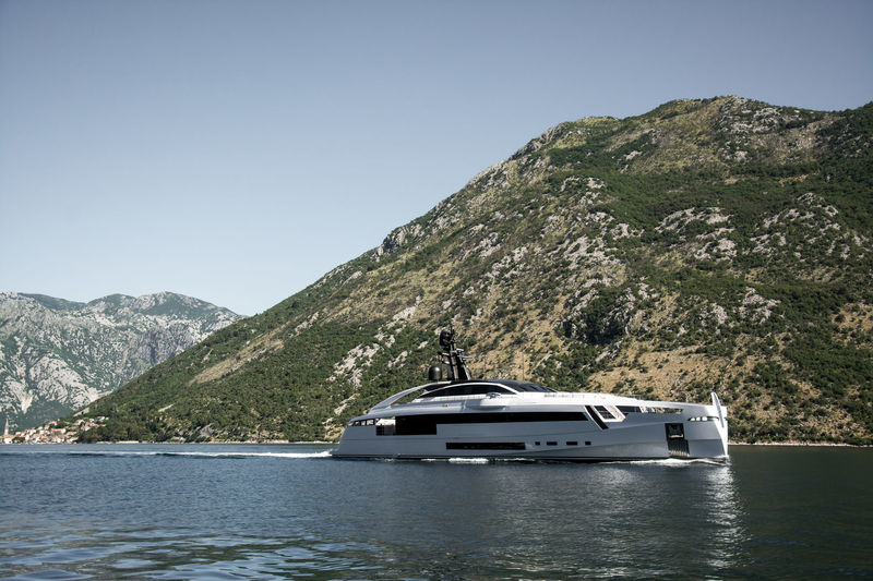Aurora cruising in the Bay of Kotor