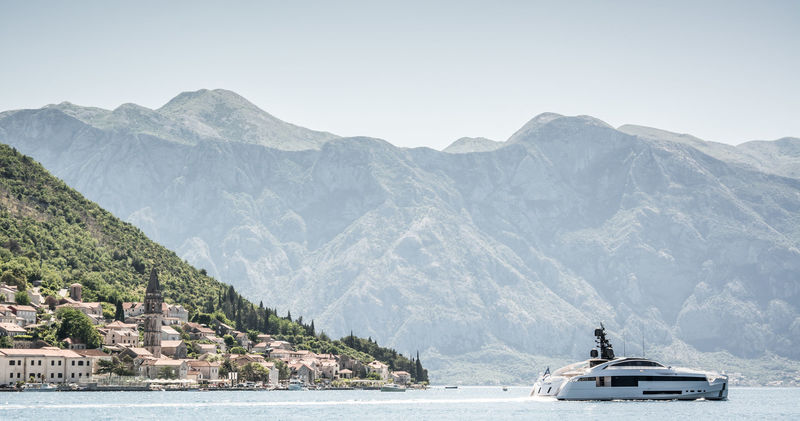 Aurora cruising in the Bay of Kotor