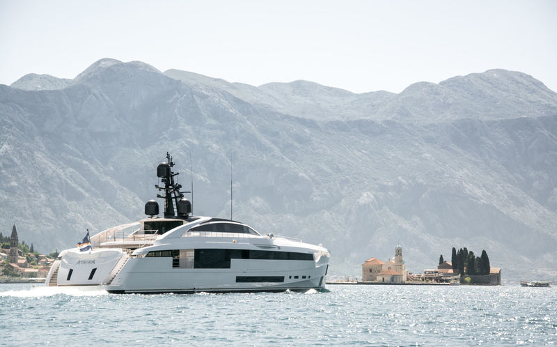 Aurora cruising in the Bay of Kotor