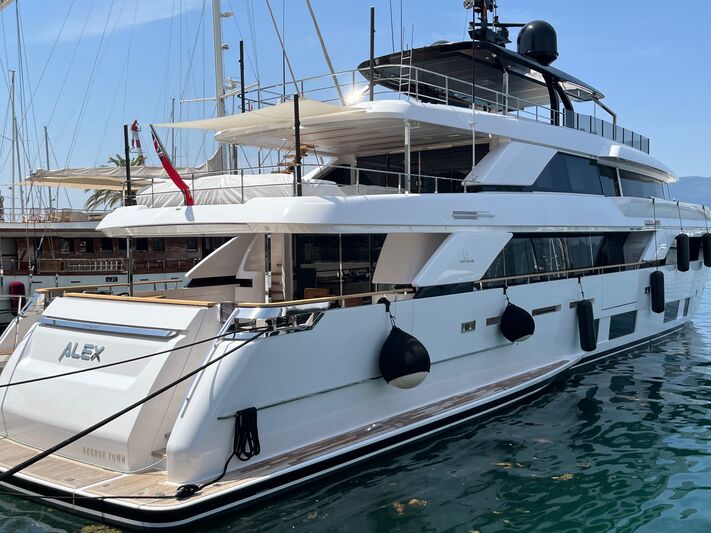 Alex yacht docked in Porto Montenegro