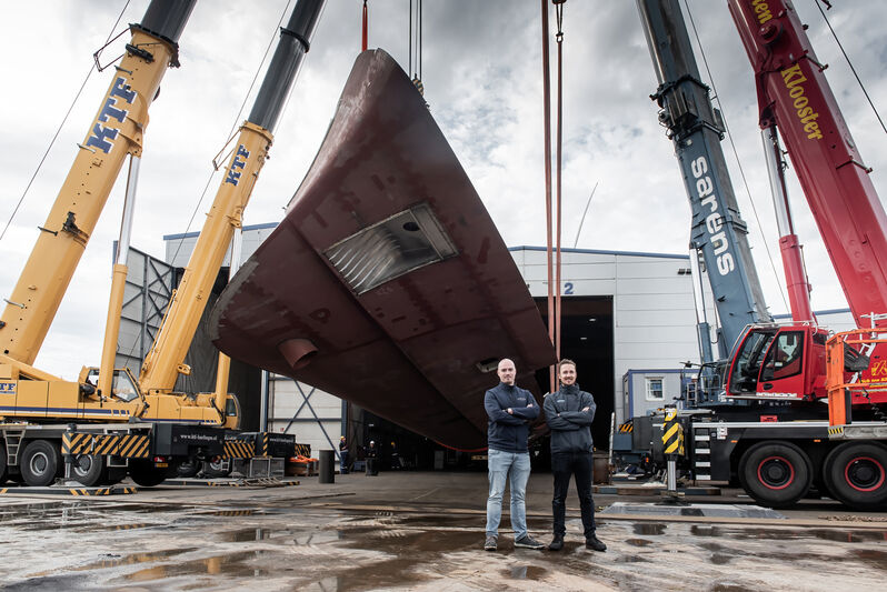 Hull of fifth 37m Moonen Martinique yacht turned SYT