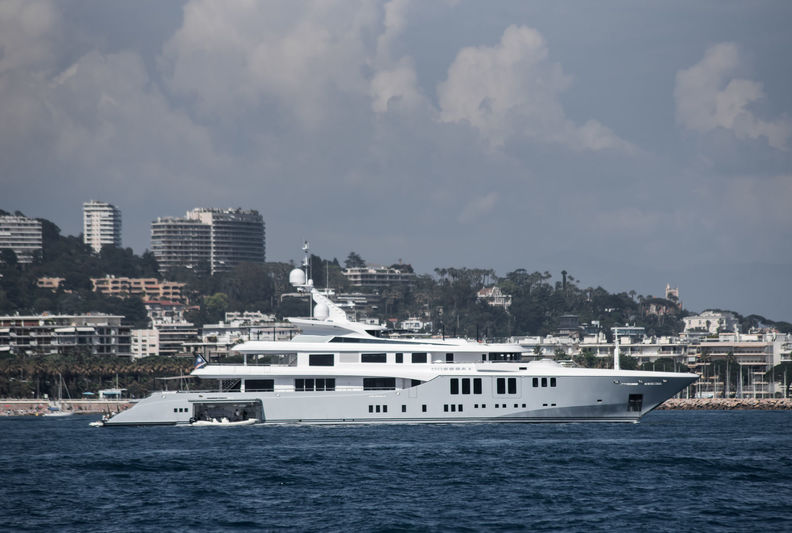 Odessa II anchored off Cannes during CFF