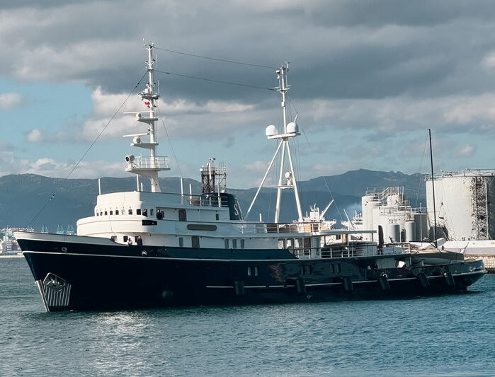 59m converted explorer yacht Seawolf in Gibraltar