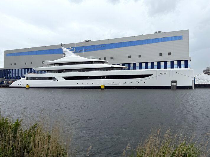 89m Feadship 828 yacht Milky Way launched in Amsterdam