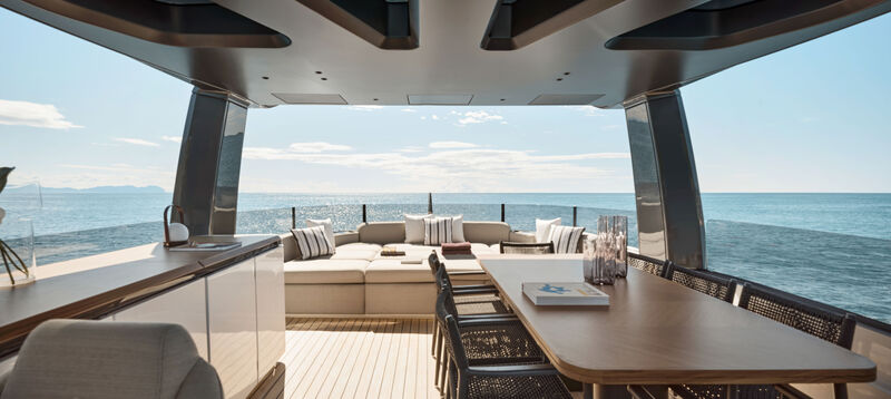The 112m superyacht le Grand Bleu at anchor