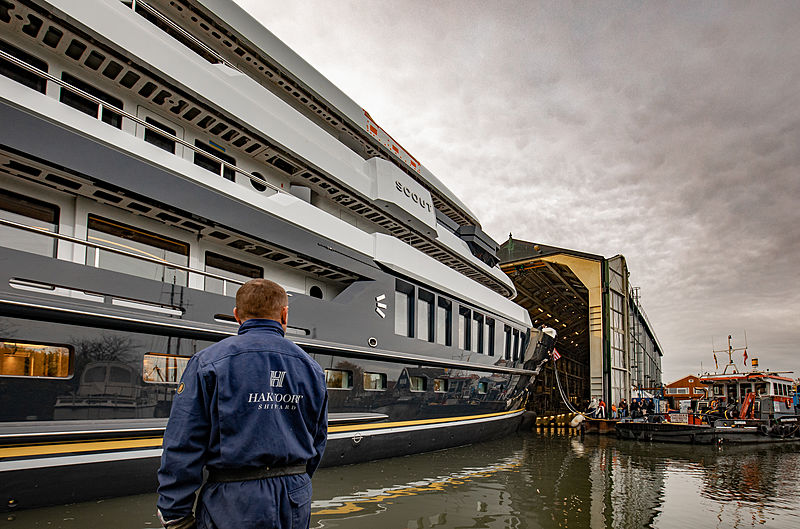 Scout yacht launch at Hakvoort