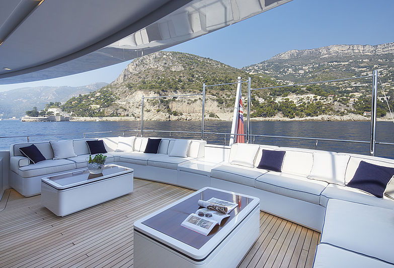 Forwin yacht upper aft deck