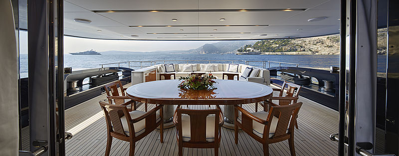 Forwin yacht main aft deck