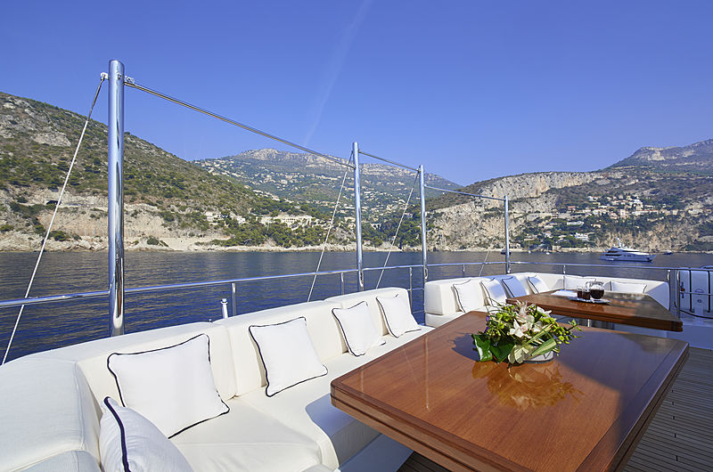 Forwin yacht upper aft deck