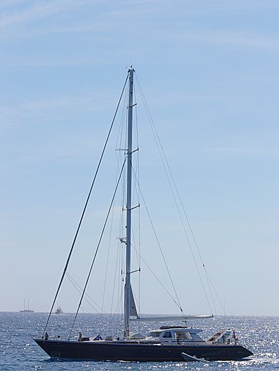 Parsifal II yacht arriving in Port Vauban