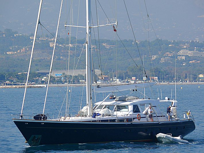 Parsifal II yacht arriving in Port Vauban