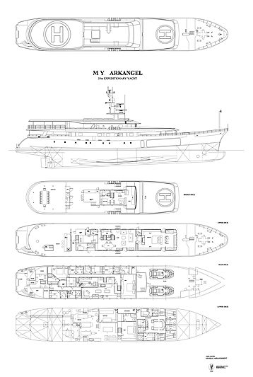Ark Angel yacht general arrangement