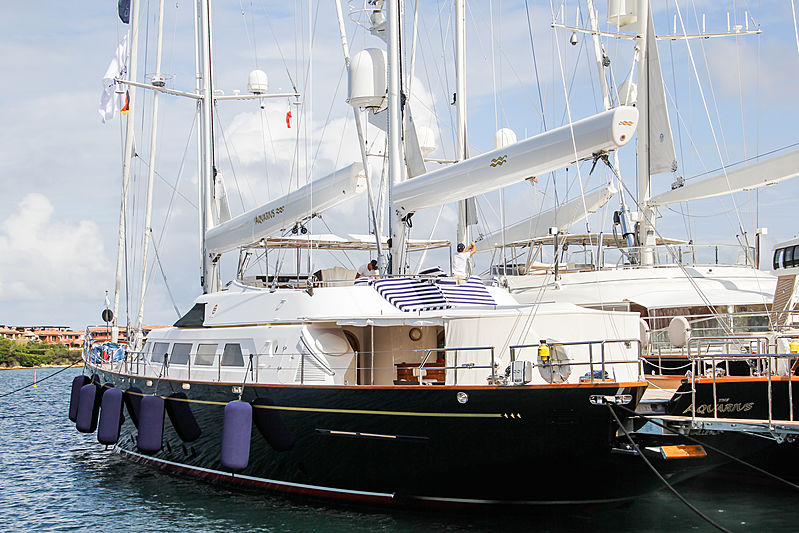 The Aquarius yacht = in Porto Cervo