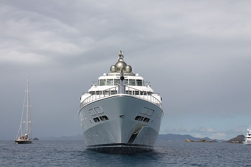 Rising Sun yacht anchored in Saint Barthelemy
