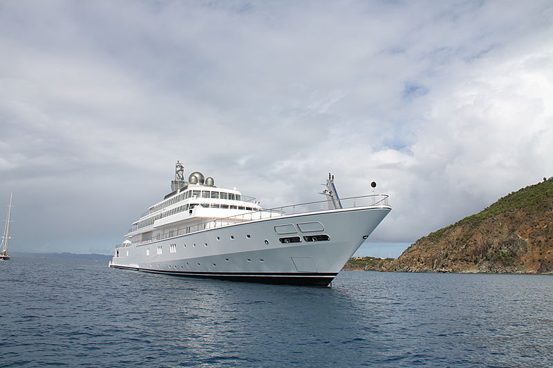 Rising Sun yacht anchored in Saint Barthelemy