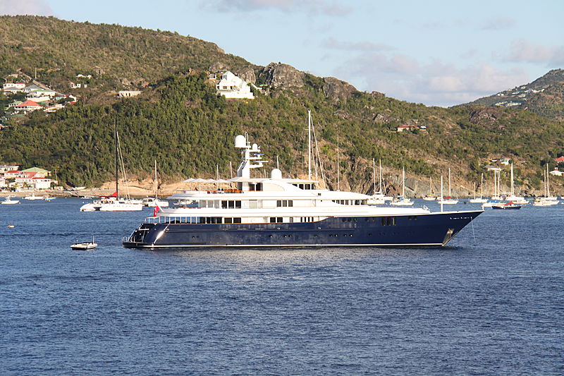 Archimedes yacht anchored in Saint Barthelemy