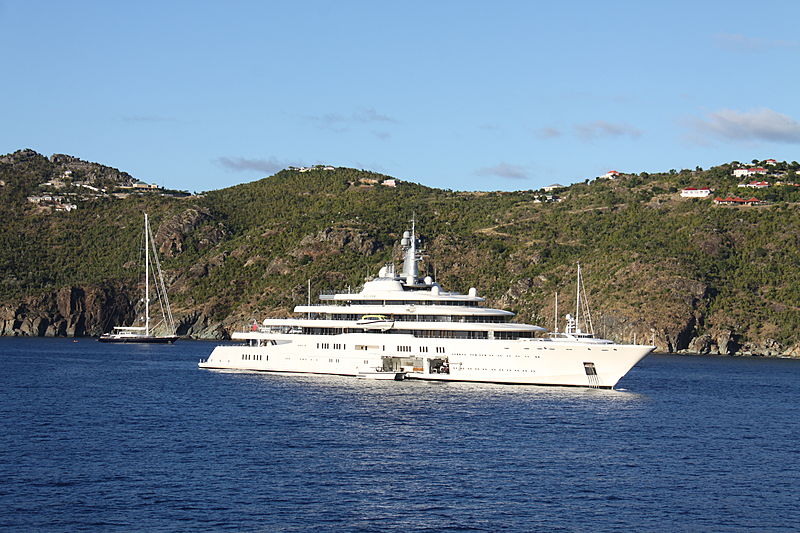 Eclipse yacht anchored in Saint Barthelemy