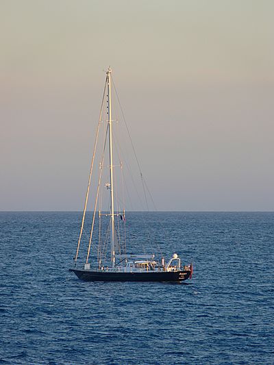 Avance yacht anchored off Antibes