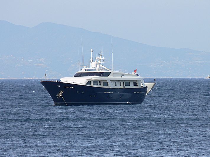 Fair Play II yacht anchored in Saint-Jean-Cap-Ferrat