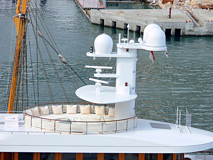 Wedge Too yacht mast and domes