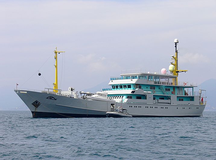 Amazon Express yacht anchored off Cannes during the Film Festival