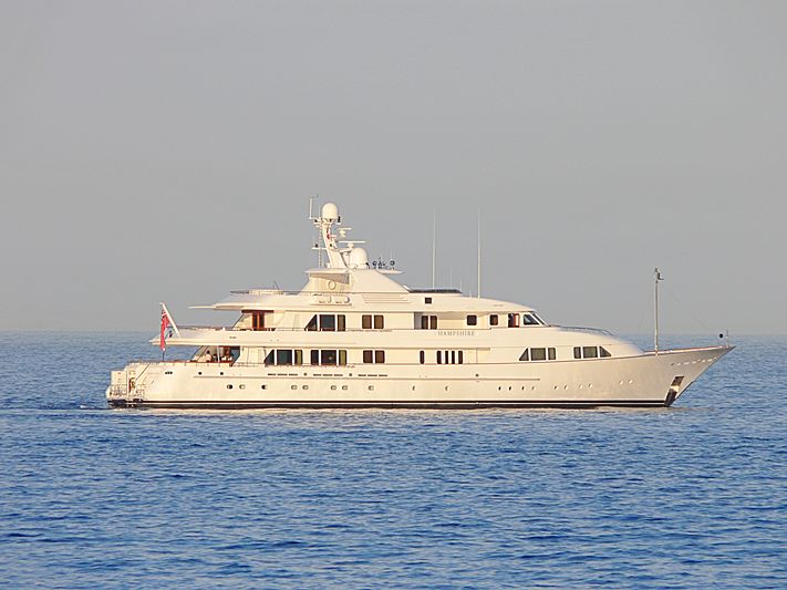 Hampshire yacht anchored off St. Jean Cap Ferrat