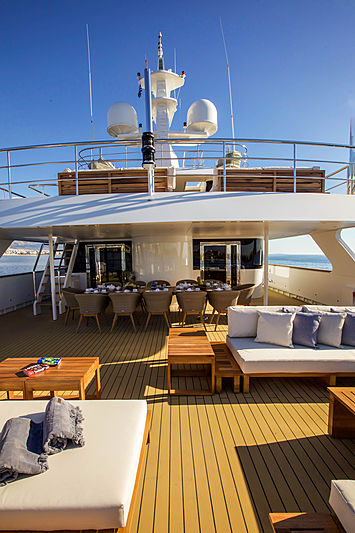 Aspire yacht upper deck