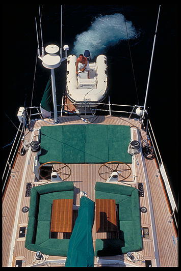 Wallygator yacht deck and tender garage