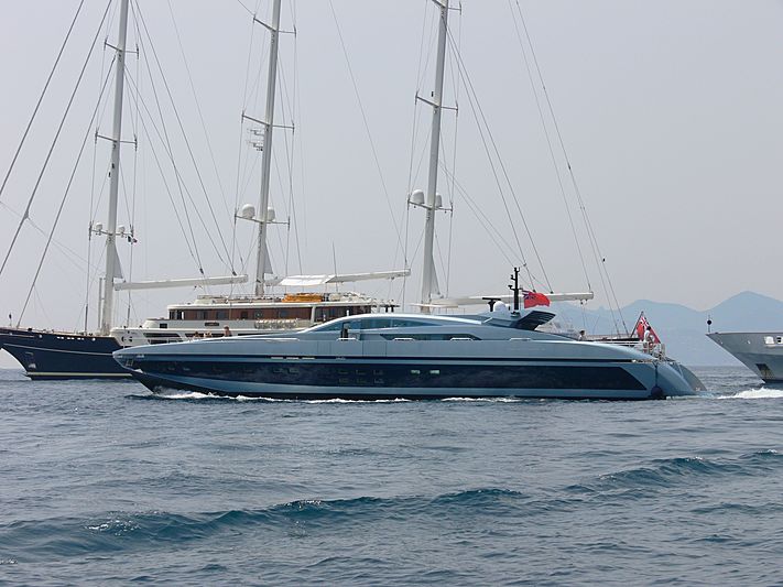 Blue Princess Star yacht cruising off Cannes