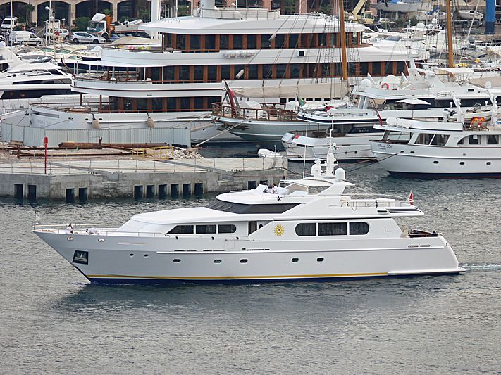 Antares Star yacht leaving Monaco