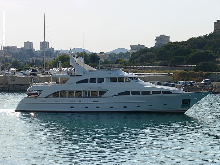 Eliza Jean yacht leaving Antibes