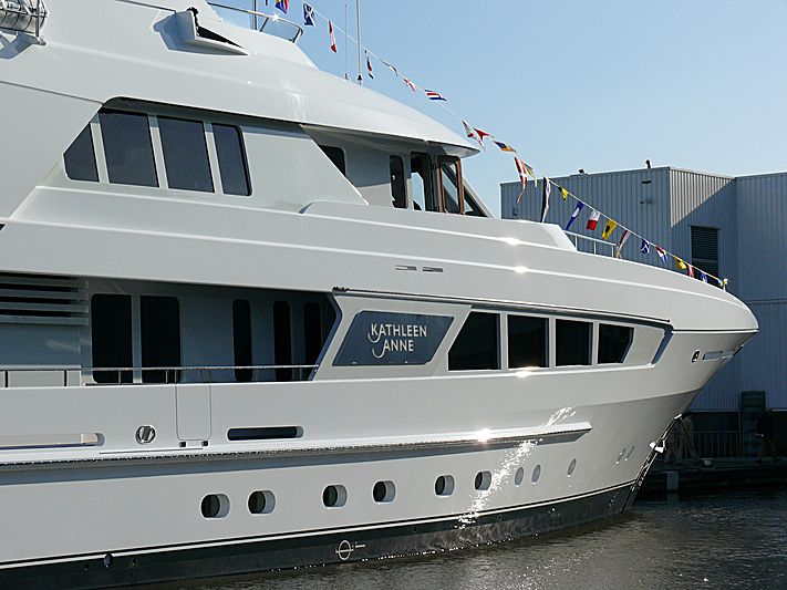Kathleen Anne yacht launch ceremony in Aalsmeer