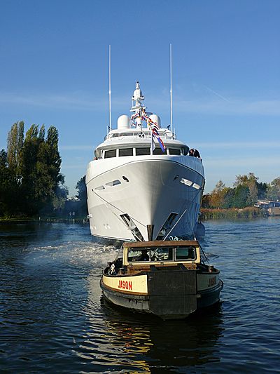 Kathleen Anne yacht launch ceremony in Aalsmeer
