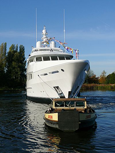 Kathleen Anne yacht launch ceremony in Aalsmeer