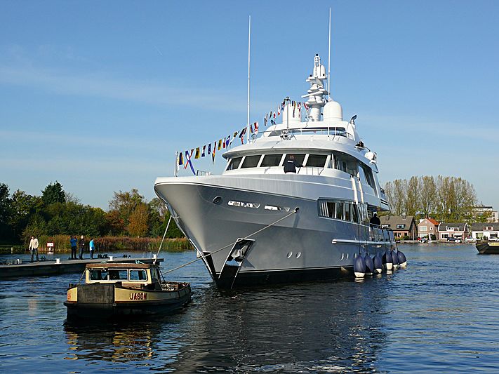 Kathleen Anne yacht launch ceremony in Aalsmeer