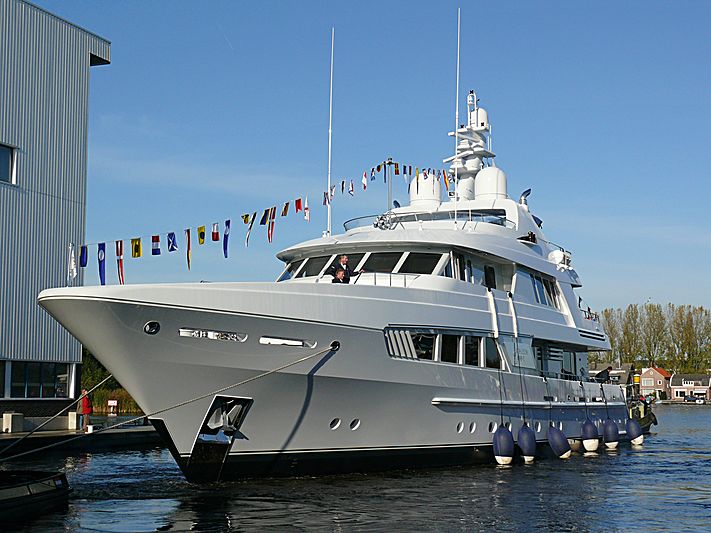 Kathleen Anne yacht launch ceremony in Aalsmeer