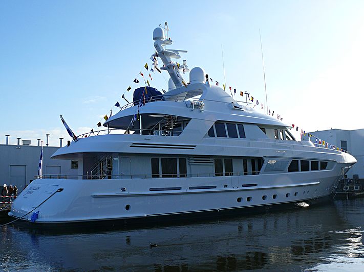 Kathleen Anne yacht launch ceremony in Aalsmeer