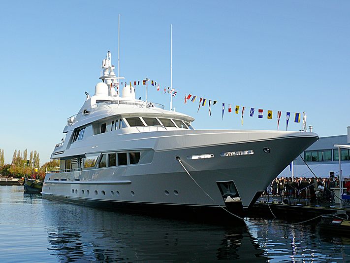 Kathleen Anne yacht launch ceremony in Aalsmeer