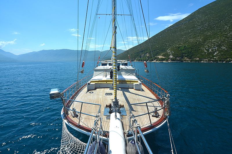 White Swan yacht deck