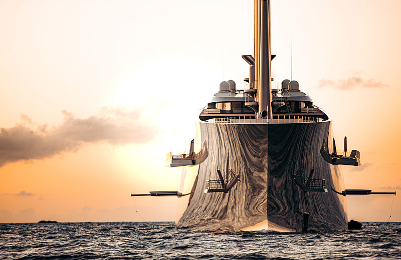 Sailing Yacht A yacht anchored off St. Barths
