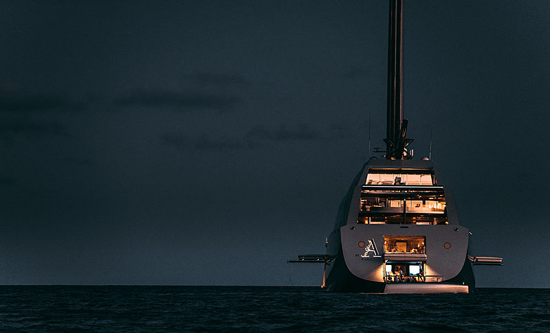Sailing Yacht A yacht anchored off St. Barths