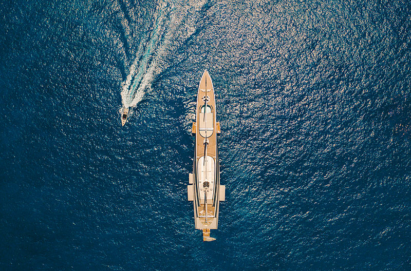 Sailing Yacht A yacht anchored off St. Barths