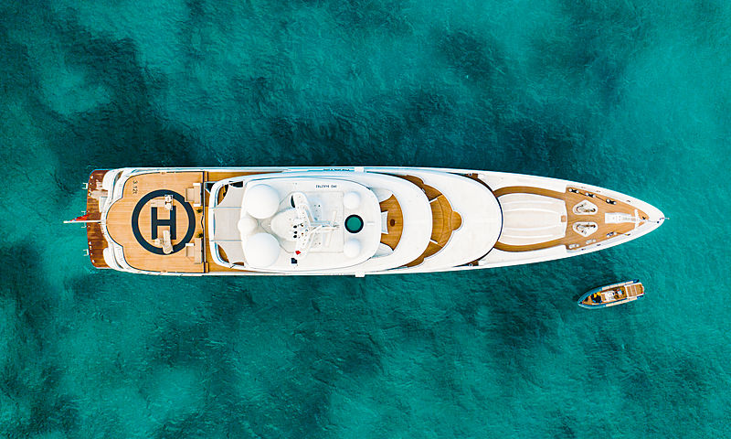 Naia yacht anchored off Marigot
