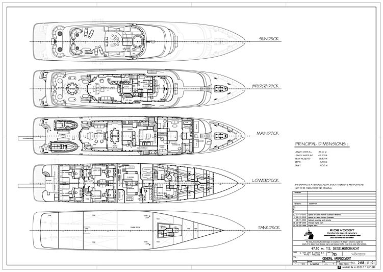 Mary A yacht layout