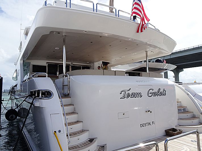Team Galati yacht in Miami Beach